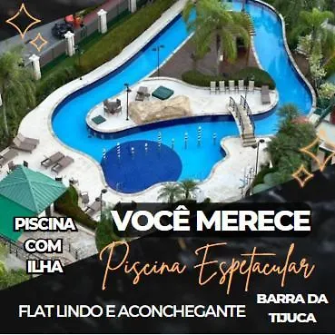 Magnifico Flat Na Barra Da Tijuca 704, Com Linda Piscina, Academia, Balsa Para Praia, Microondas, Frigobar, Tv Smart, Varanda E Mesa Para Trabalho Rio de Janeiro